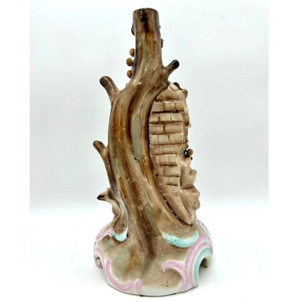 Antique Conta Boehme German Porcelain Courting Couple Figural Candle Holder 11" - Picture 5 of 12